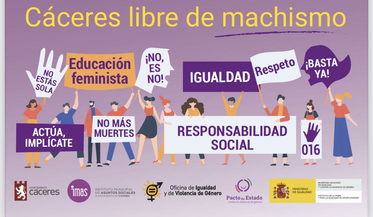 El IMAS pone en marcha una campaña de sensibilización ‘Contra las Violencias Machistas, Cáceres libre de machismo’