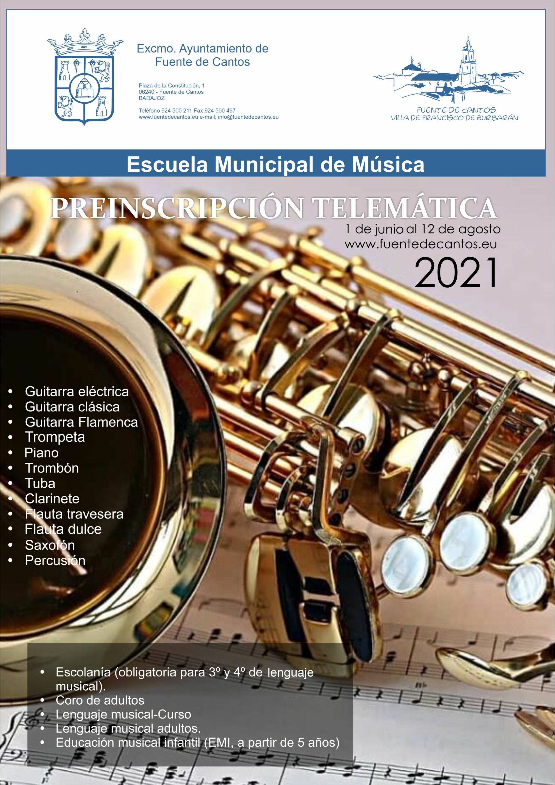 Preinscripción Escuela Municipal de Música