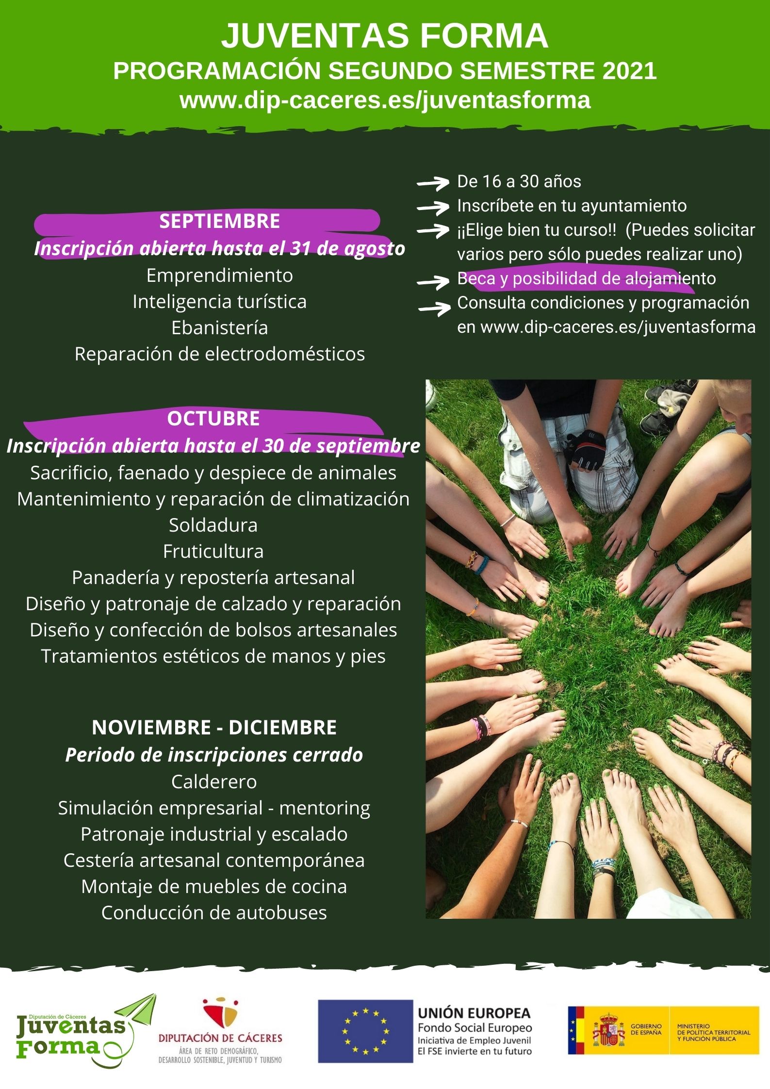 JUVENTAS FORMA (SEGUNDO SEMESTRE) – Excmo. Ayuntamiento de Montehermoso