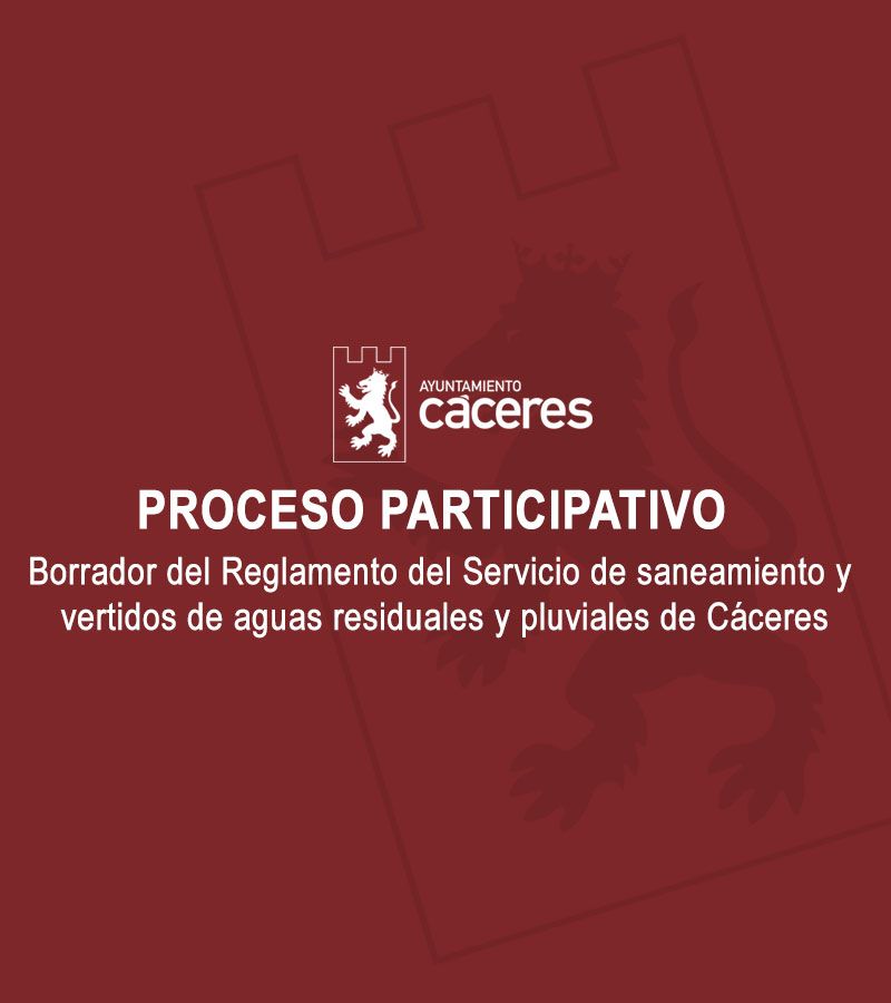 Reglamento del servicio de saneamiento y vertidos de aguas residuales y pluviales de Cáceres