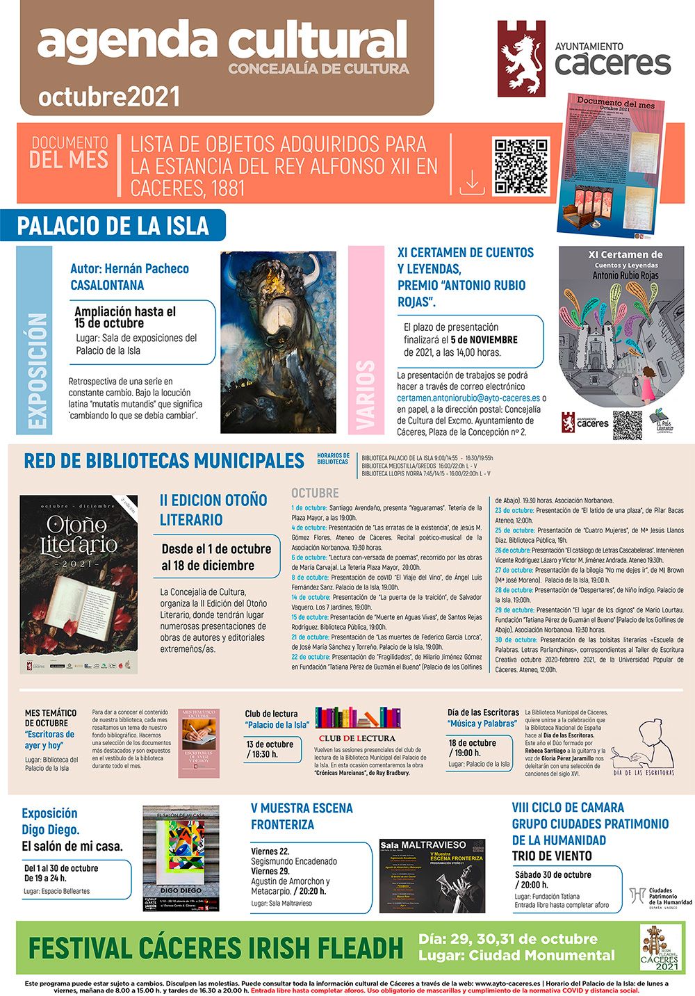 Agenda Cultural – Octubre 2021