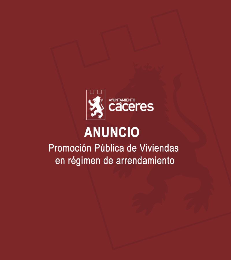 Promoción Pública de Viviendas en régimen de arrendamiento