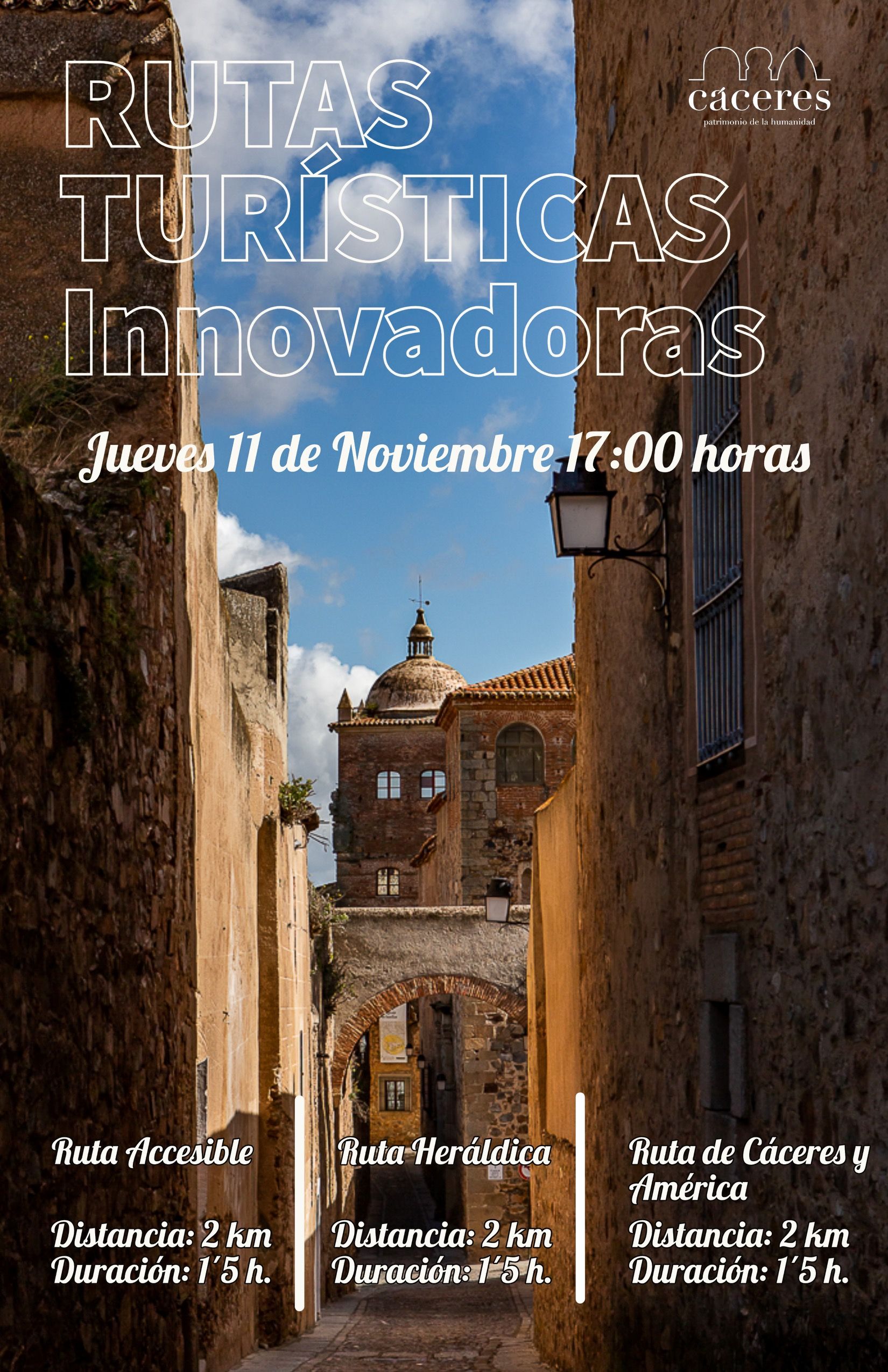 Las Rutas Turísticas Innovadoras tienen hoy jueves como protagonistas a la accesibilidad, los escudos y América