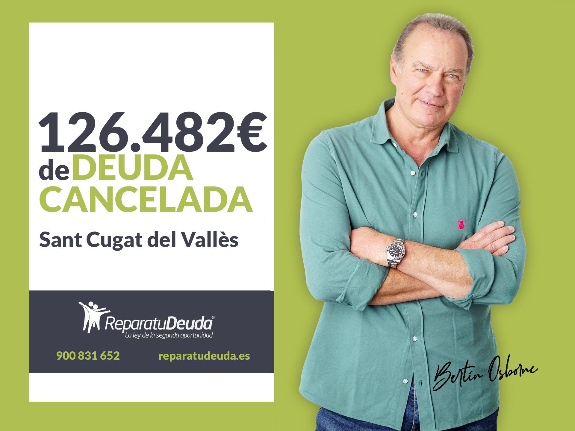 Repara tu Deuda cancela 126.482€ en Sant Cugat del Vallès (Barcelona) con la Ley de Segunda Oportunidad