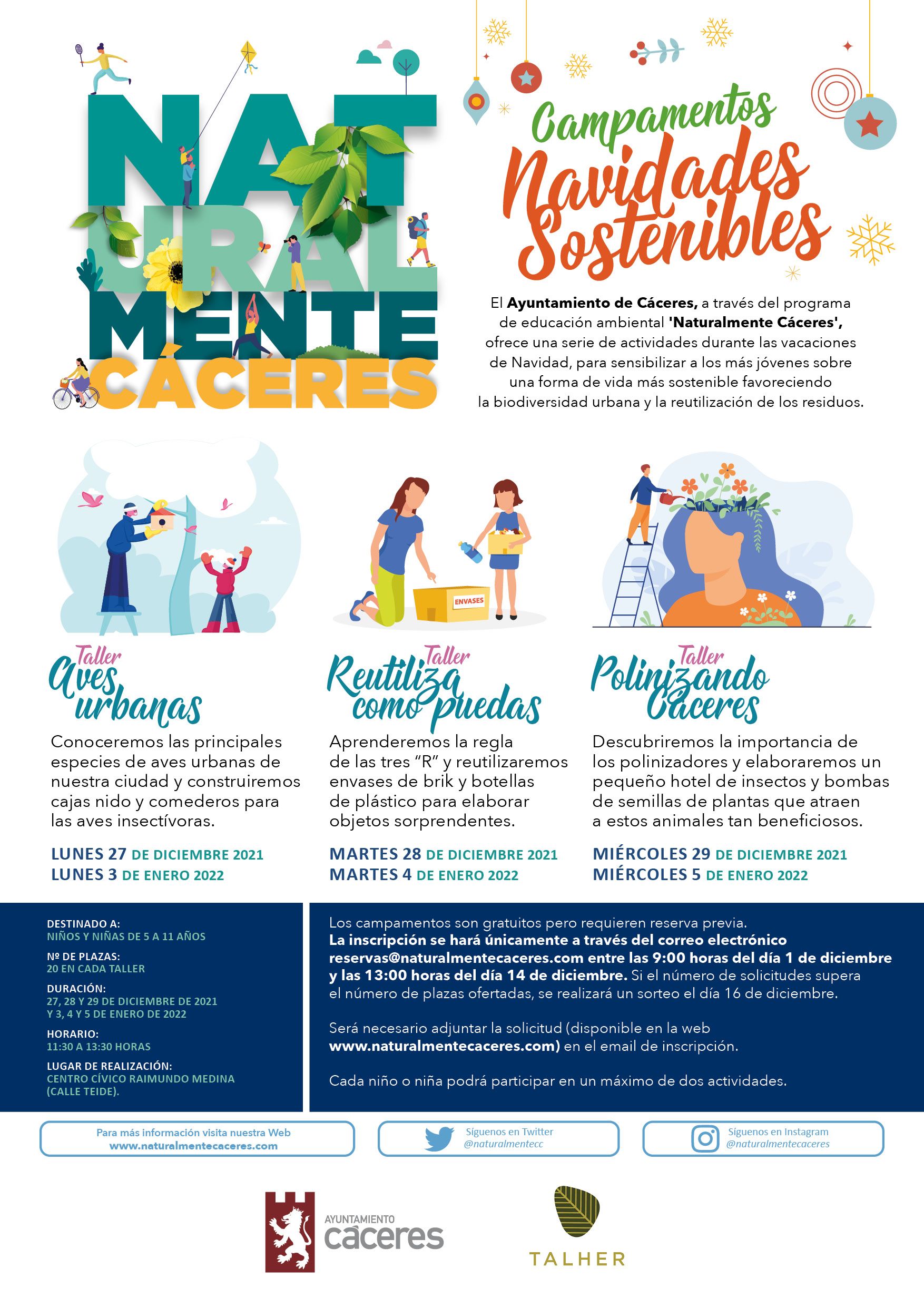 Abierto el plazo de inscripción para el campamento ‘Navidades sostenibles’, dirigido a niños y niñas entre 5 y 11 años