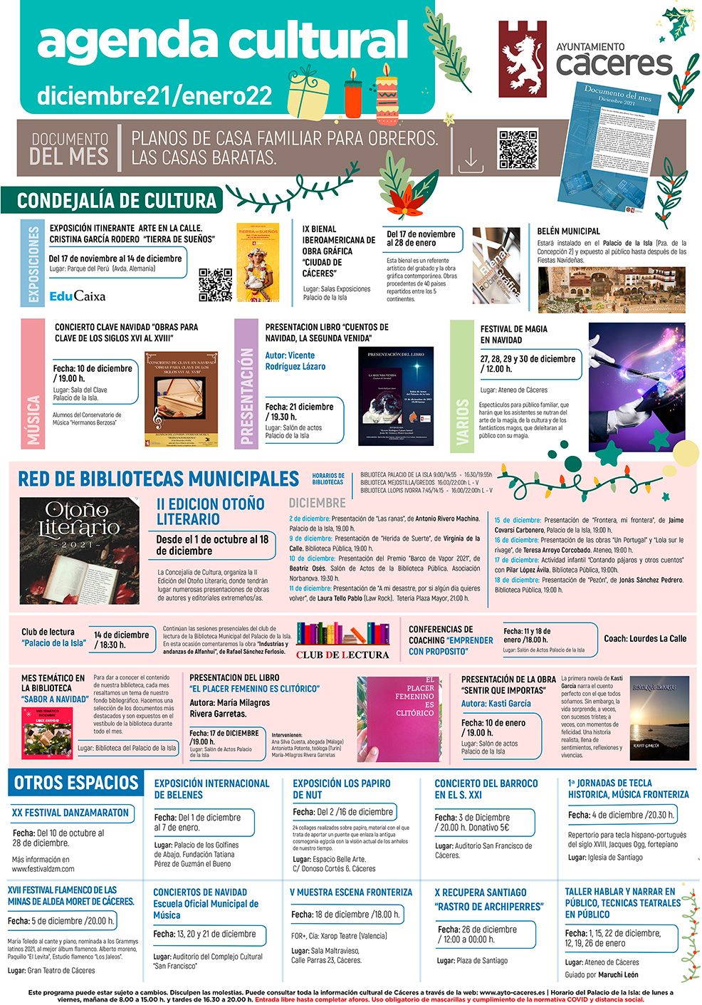 Agenda Cultural – Diciembre 2021