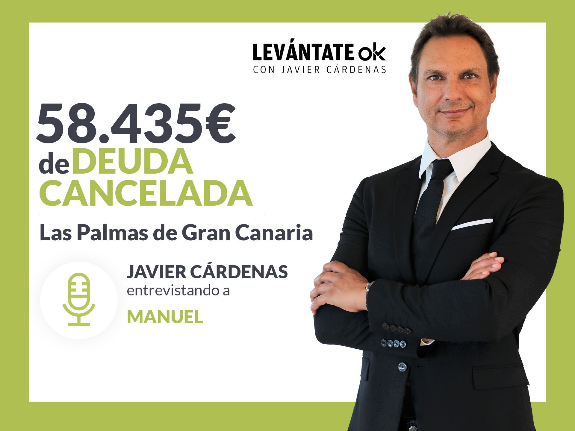 Javier Cárdenas conoce a un exonerado de Repara tu Deuda Abogados con la Ley de la Segunda Oportunidad