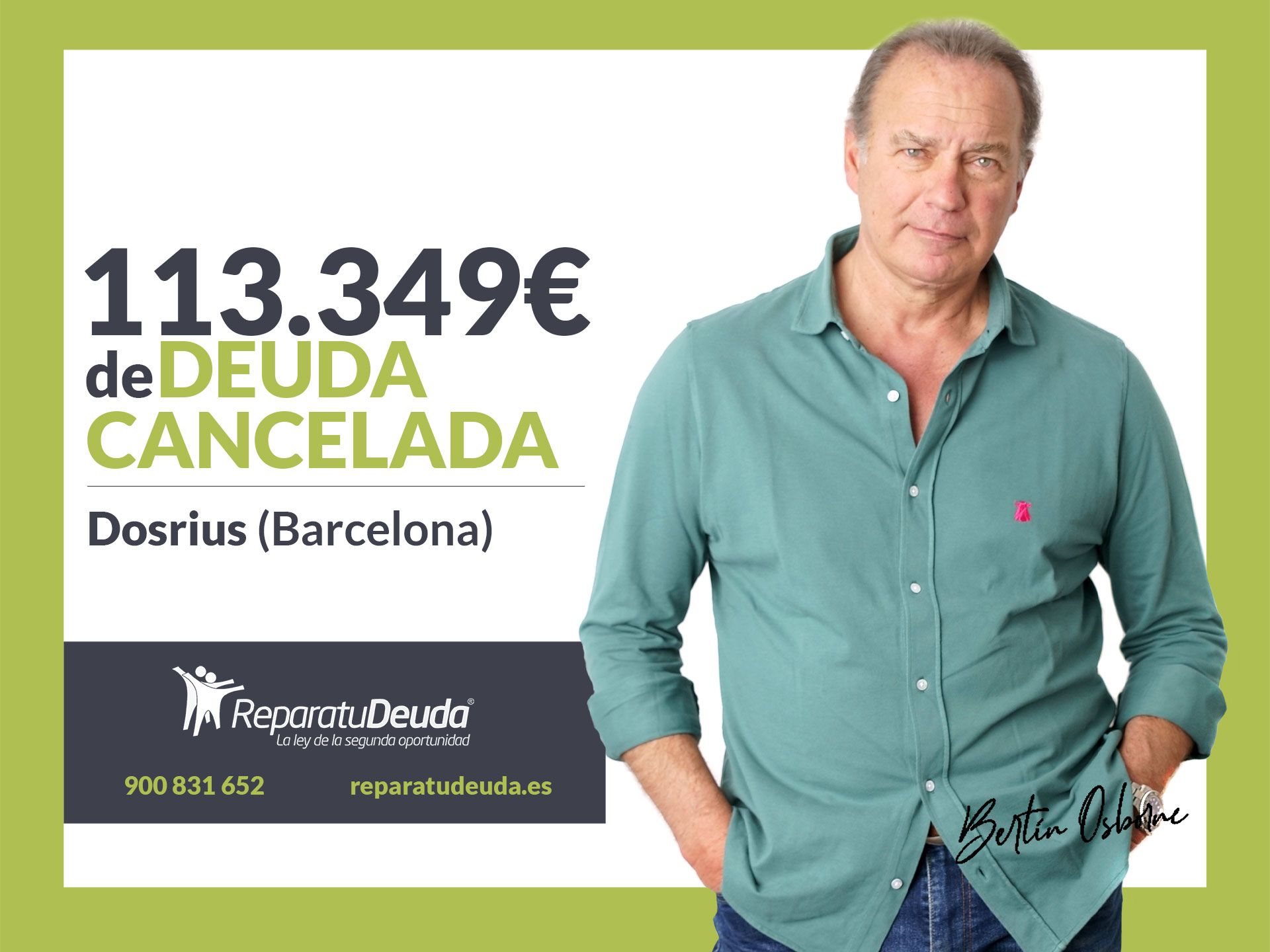 Repara tu Deuda Abogados cancela 113.349€ en Dosrius (Barcelona) gracias a la Ley de Segunda Oportunidad