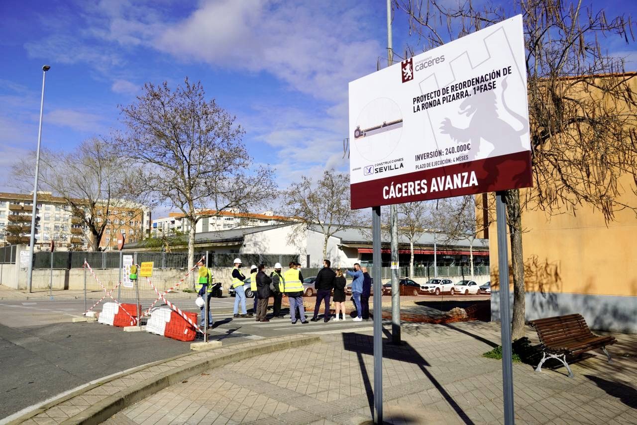 Continúan a buen ritmo las obras de la Ronda de la Pizarra que mejorarán la accesibilidad y habitabilidad de la zona