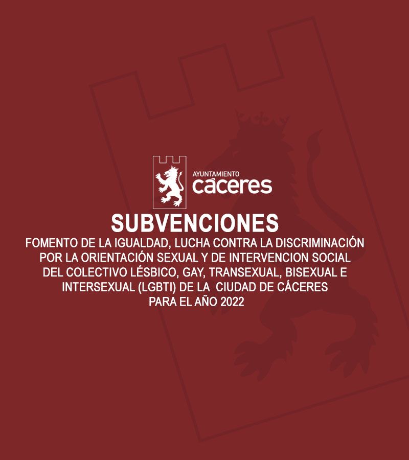 Subvenciones: para el fomento de la igualdad, lucha contra la discriminación por la orientación sexual