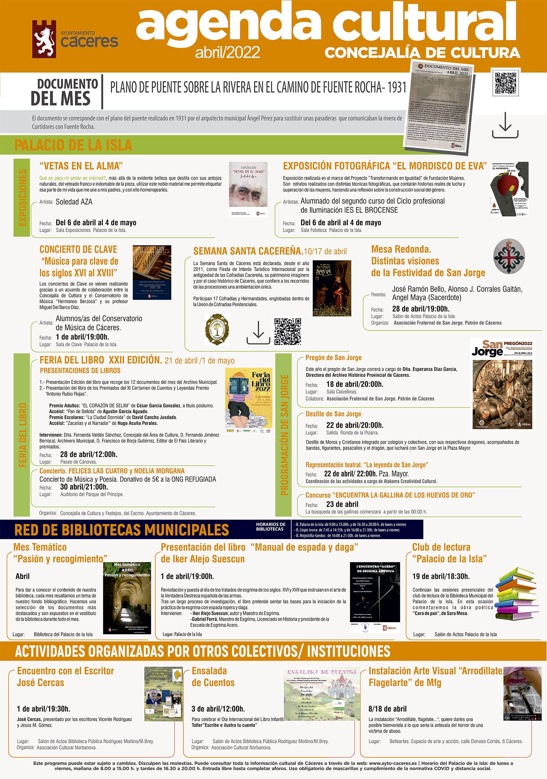 Agenda Cultural – abril 2022