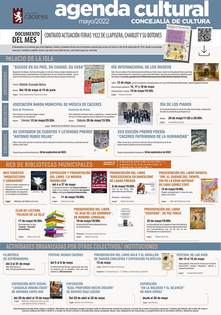Agenda Cultural – mayo 2022