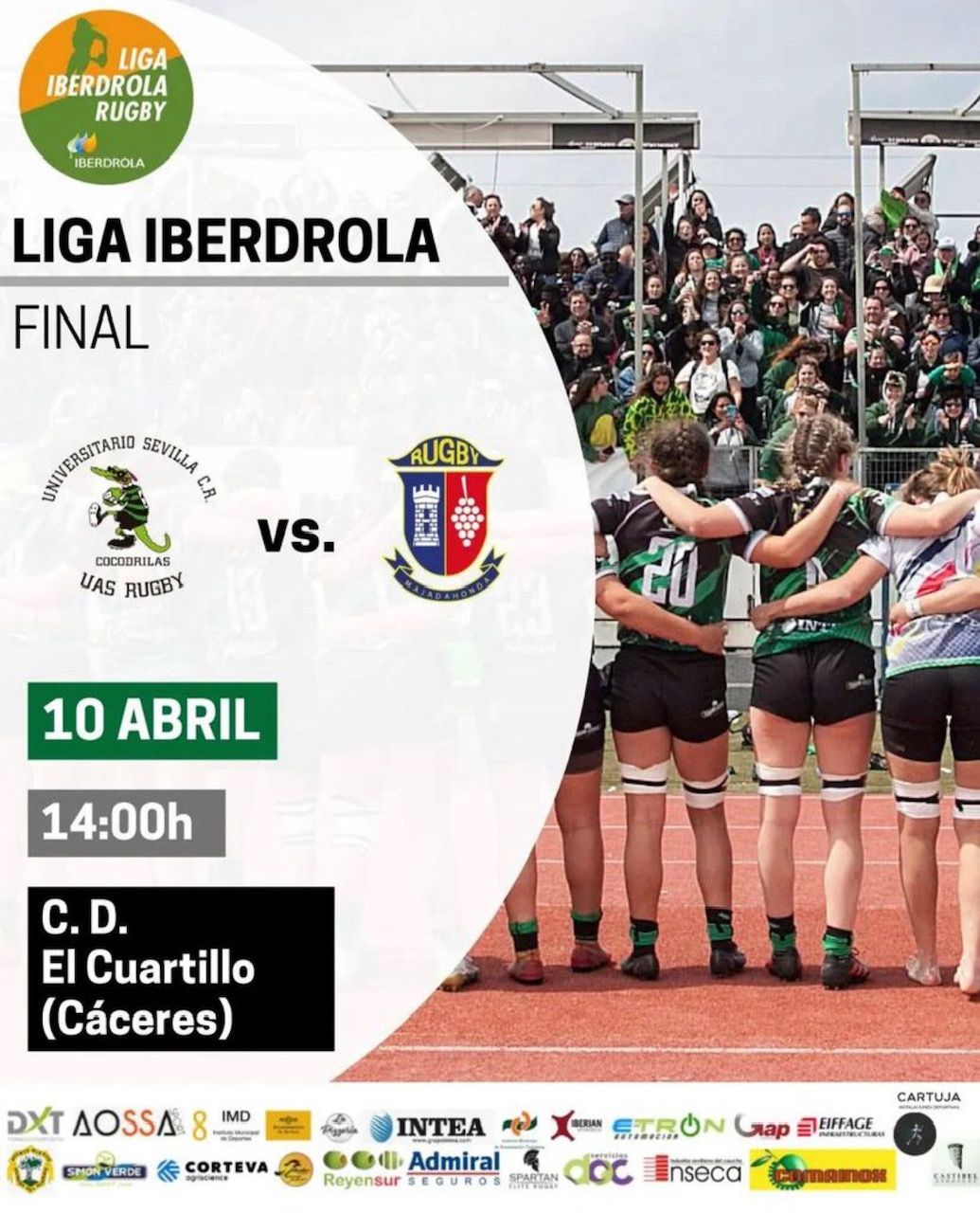 Cáceres acoge este domingo la final de la Liga Iberdrola de Rugby