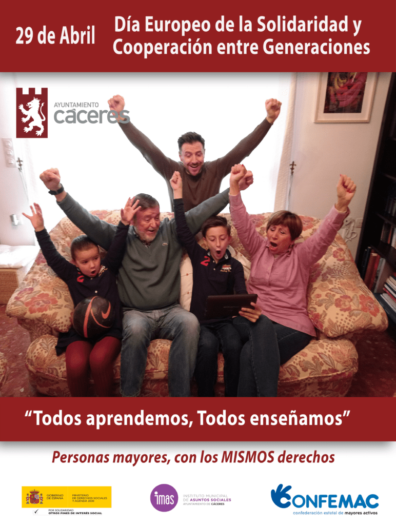 El Ayuntamiento se suma a la campaña ‘Todos aprendemos, todos enseñamos’ con motivo del Día Europeo de la Solidaridad y la Cooperación entre Generaciones