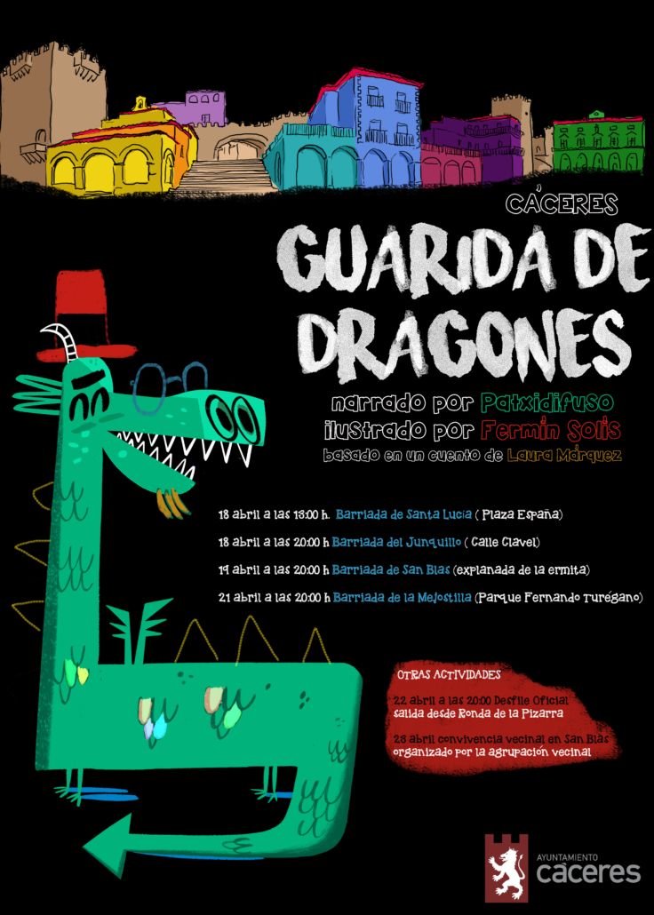 San Jorge y el dragón cobrarán protagonismo en los barrios cacereños