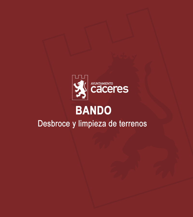 Bando desbroce y limpieza de terrenos