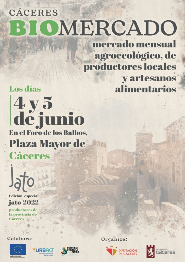 Cáceres celebrará una edición especial del Biomercado en el Encuentro de Oportunidades en el Medio Rural de la Provincia de Cáceres JATO