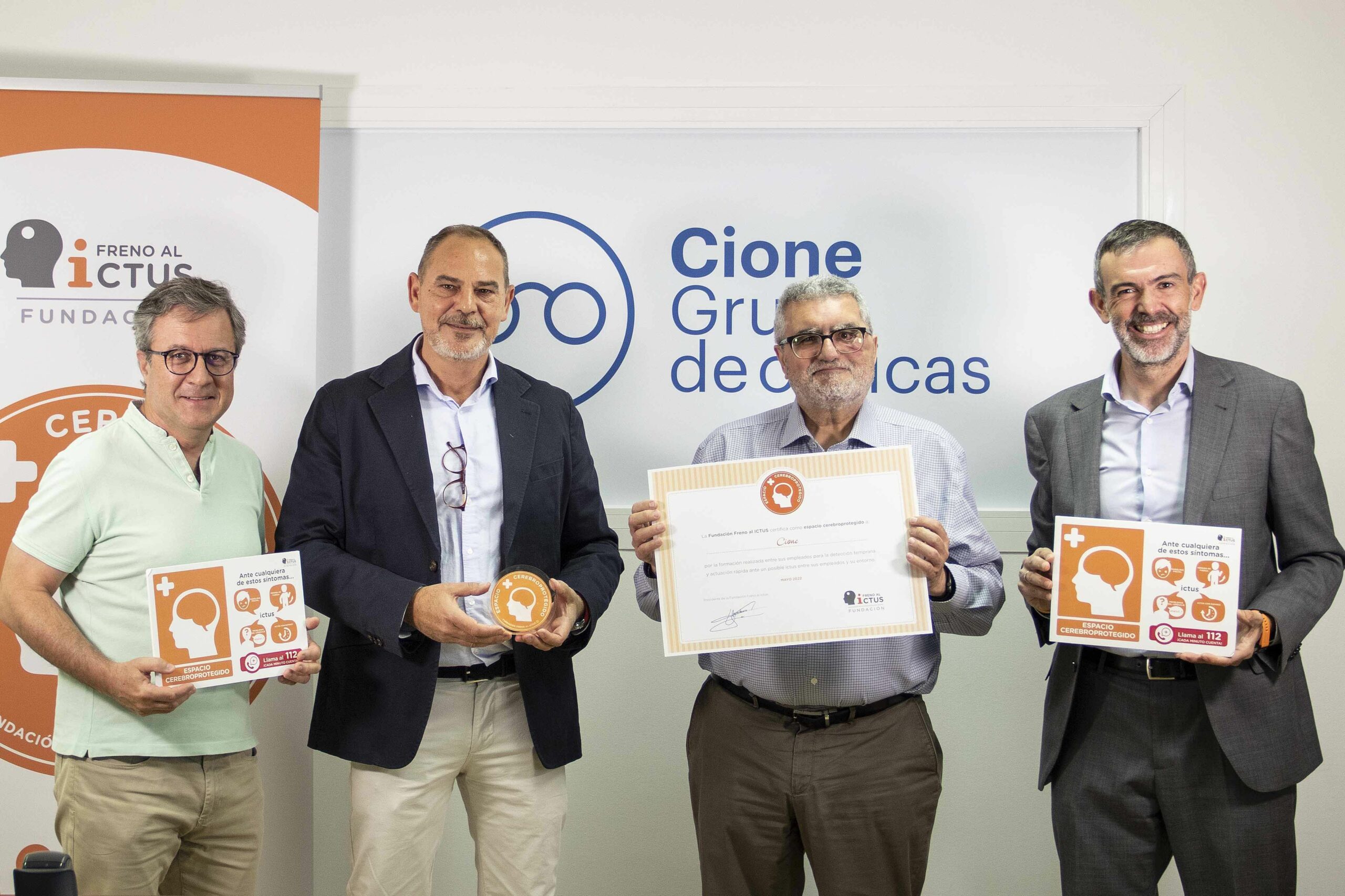 Cione recibe la certificación de "Espacio cerebroprotegido" por la Fundación Freno al Ictus
