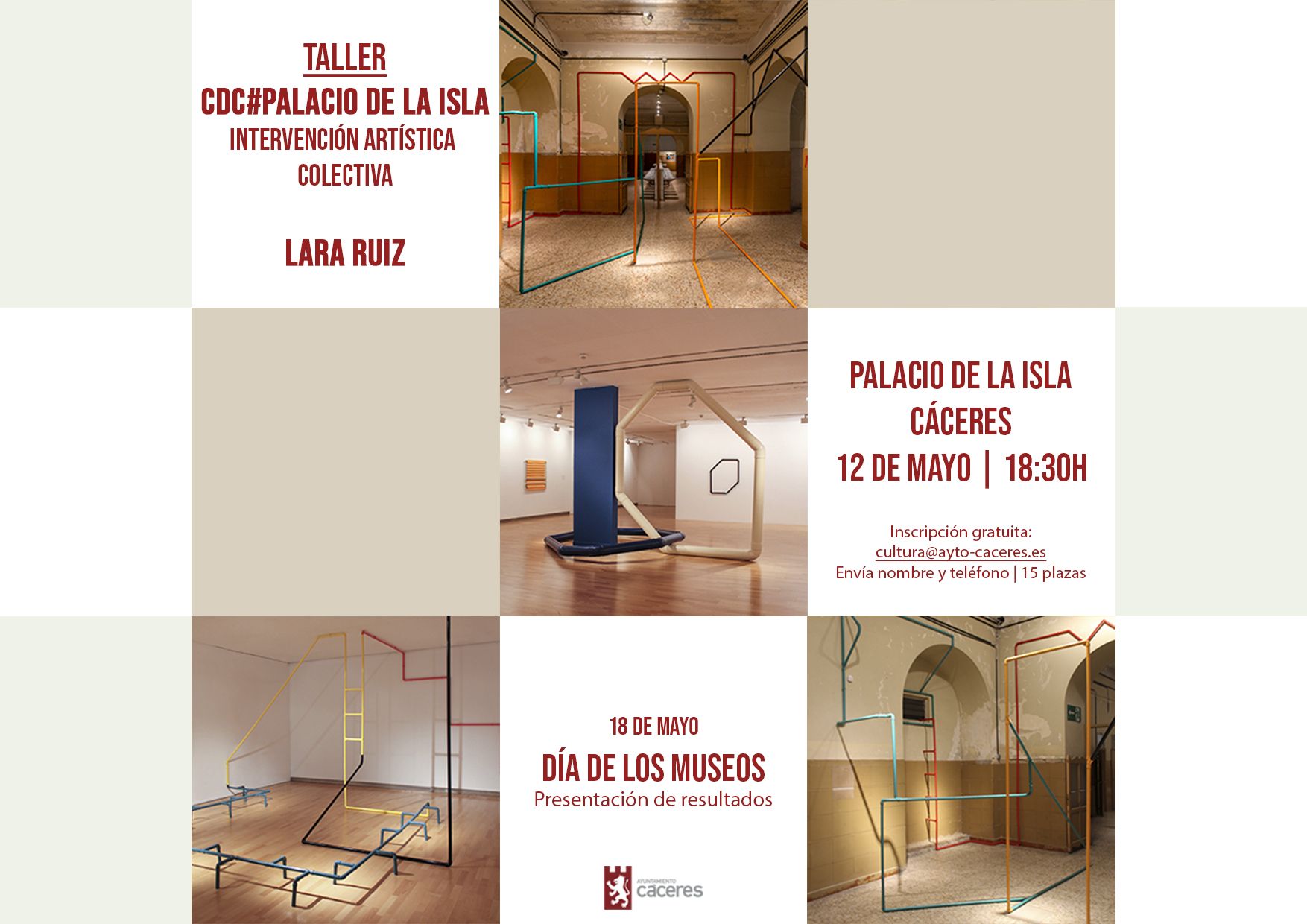 Un taller de arte contemporáneo transformará el patio del Palacio de la Isla el Día de los Museos