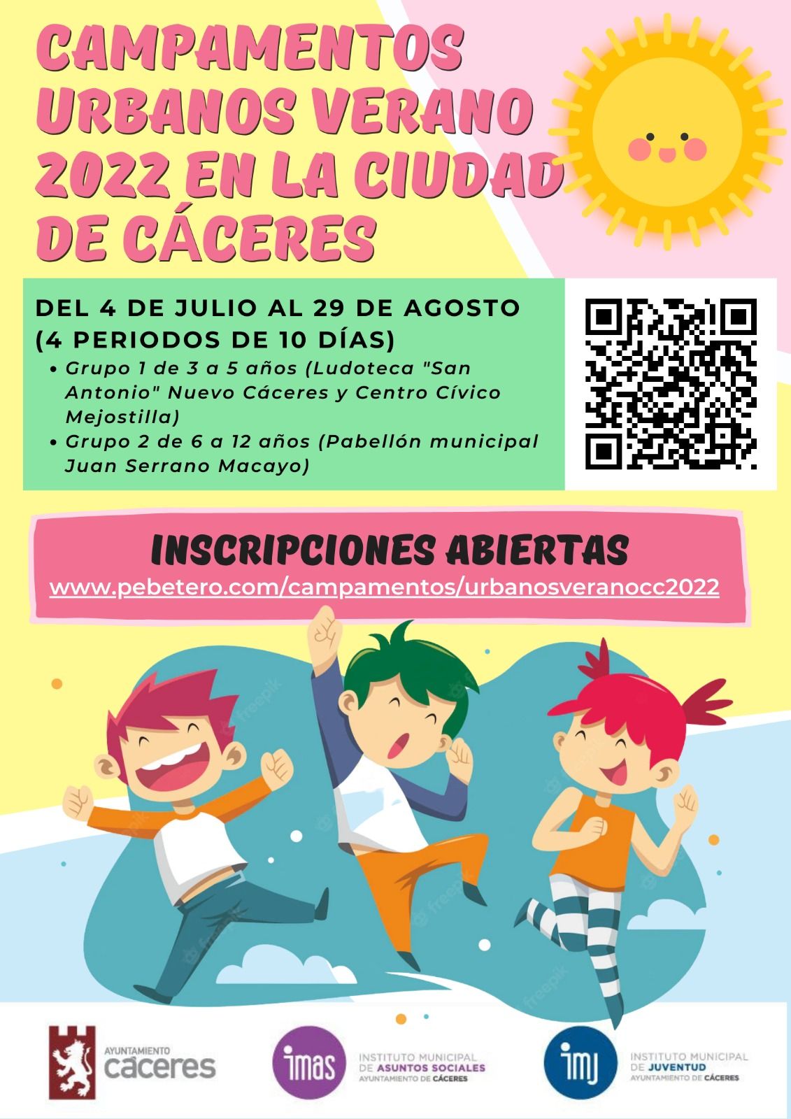 Abierto el plazo de inscripción de los Campamentos Urbanos