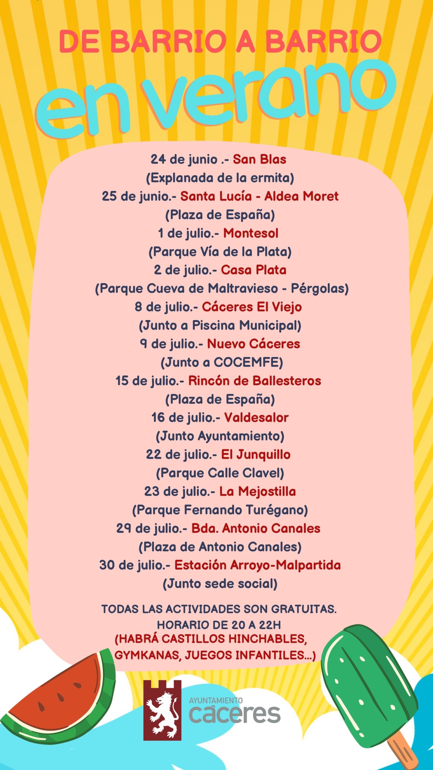 De Barrio a Barrio en Verano