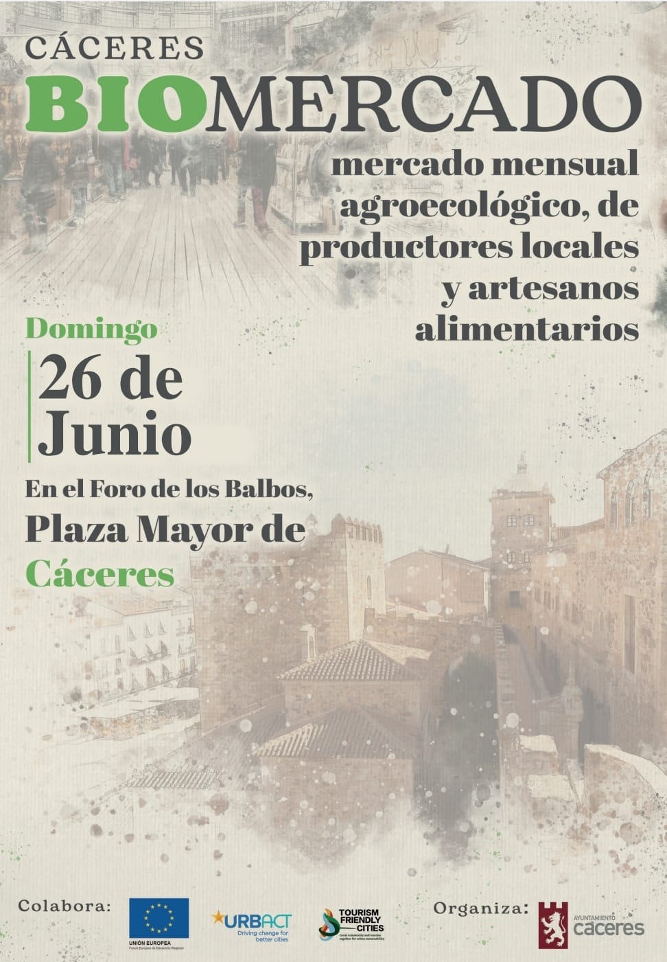 El Biomercado llega de nuevo al Foro de los Balbos este domingo 26