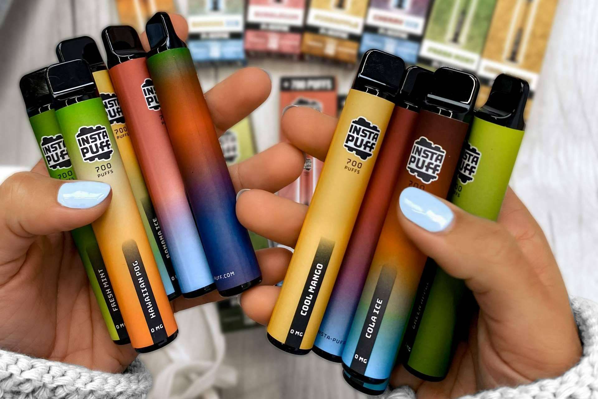 La marca de vapers de éxito en España Insta Puff está disponible en Aroma King