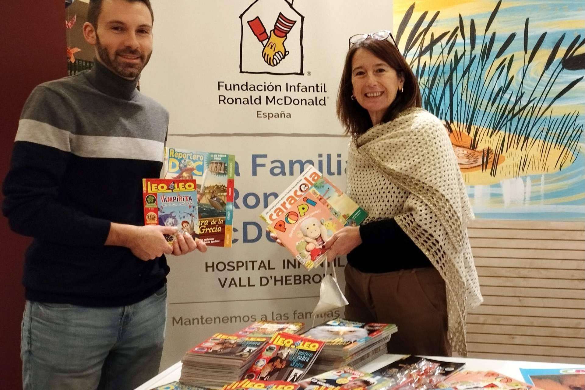 Bayard Educación entrega sus revistas infantiles educativas a la Fundación Ronald McDonald del Hospital Vall d’Hebron de Barcelona