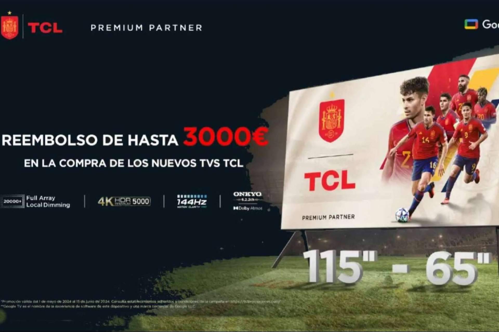 TCL presenta una nueva campaña promocional en televisores; hasta 3000 euros de reembolso