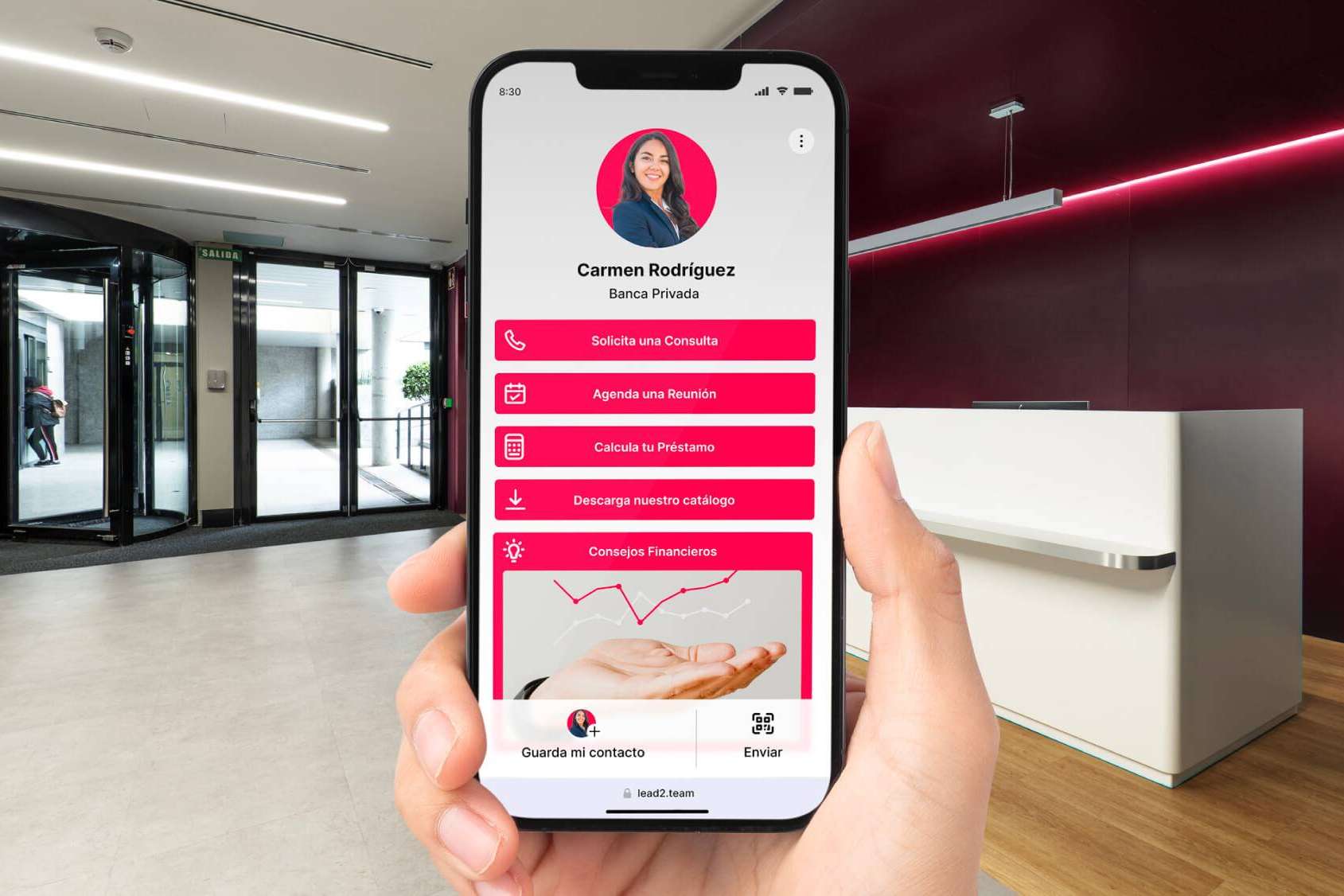Tarjeta de presentación digital, la solución moderna y sostenible de Lead2Team para compartir los datos de contacto