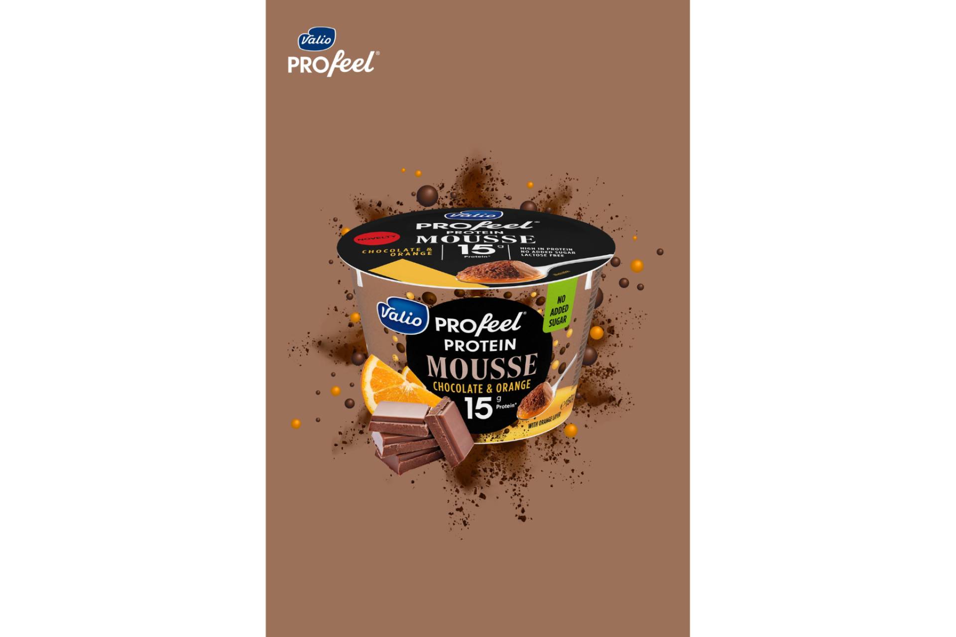 Valio lidera el mousse proteico en España con 49% de cuota y lanza su innovador mousse de chocolate y naranja