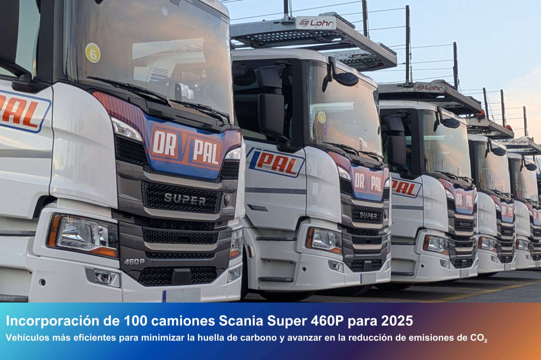 Crecimiento estratégico; ORVIPAL suma 100 camiones portavehículos para 2025