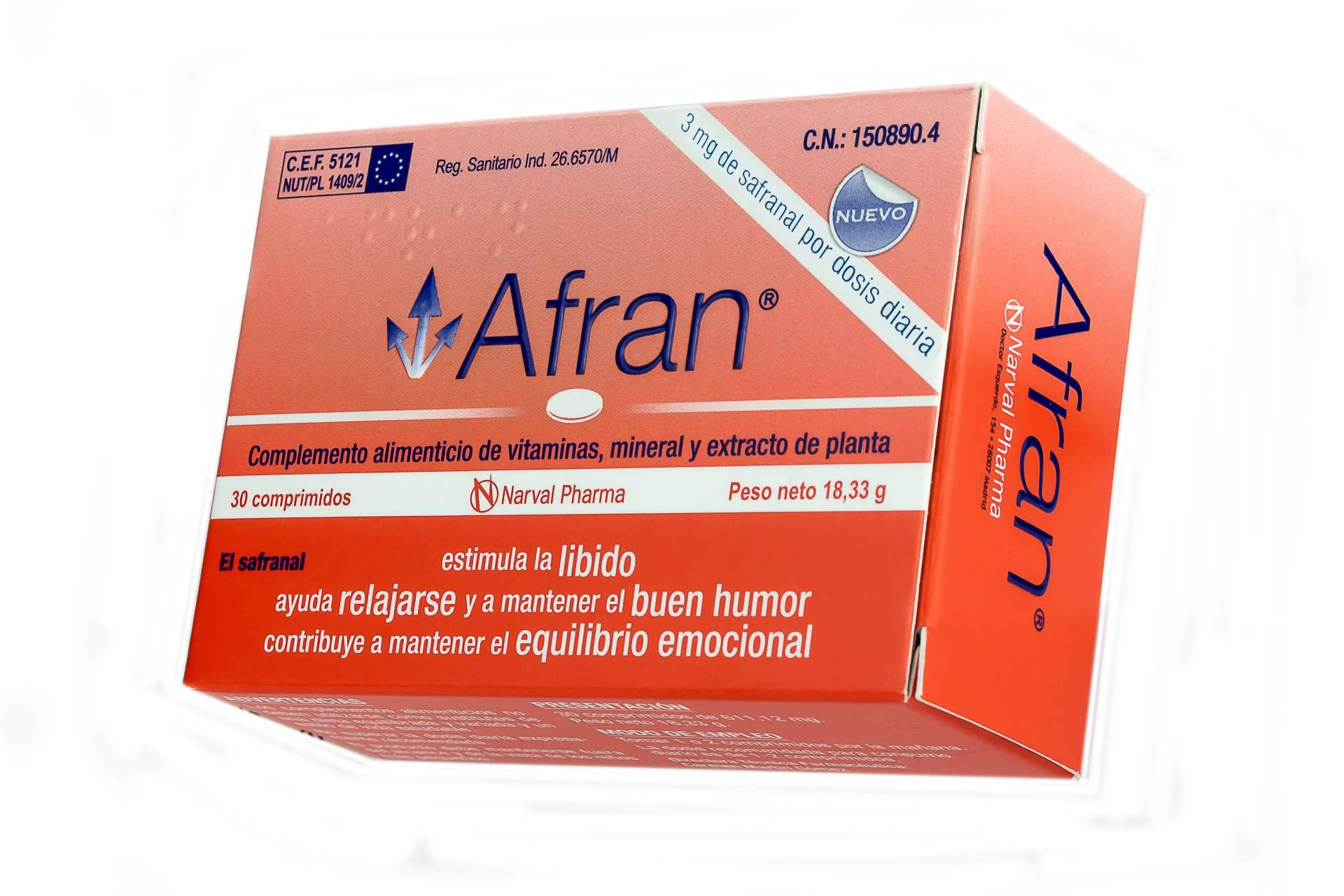 Afran, equilibrio emocional para todas las edades; extracto de azafrán con respaldo de Narval Pharma