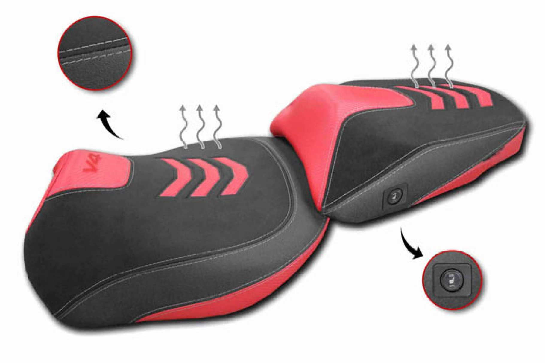 Asiento calefactable para Ducati Multistrada V4; una mejora enfocada en confort y uso todo el año