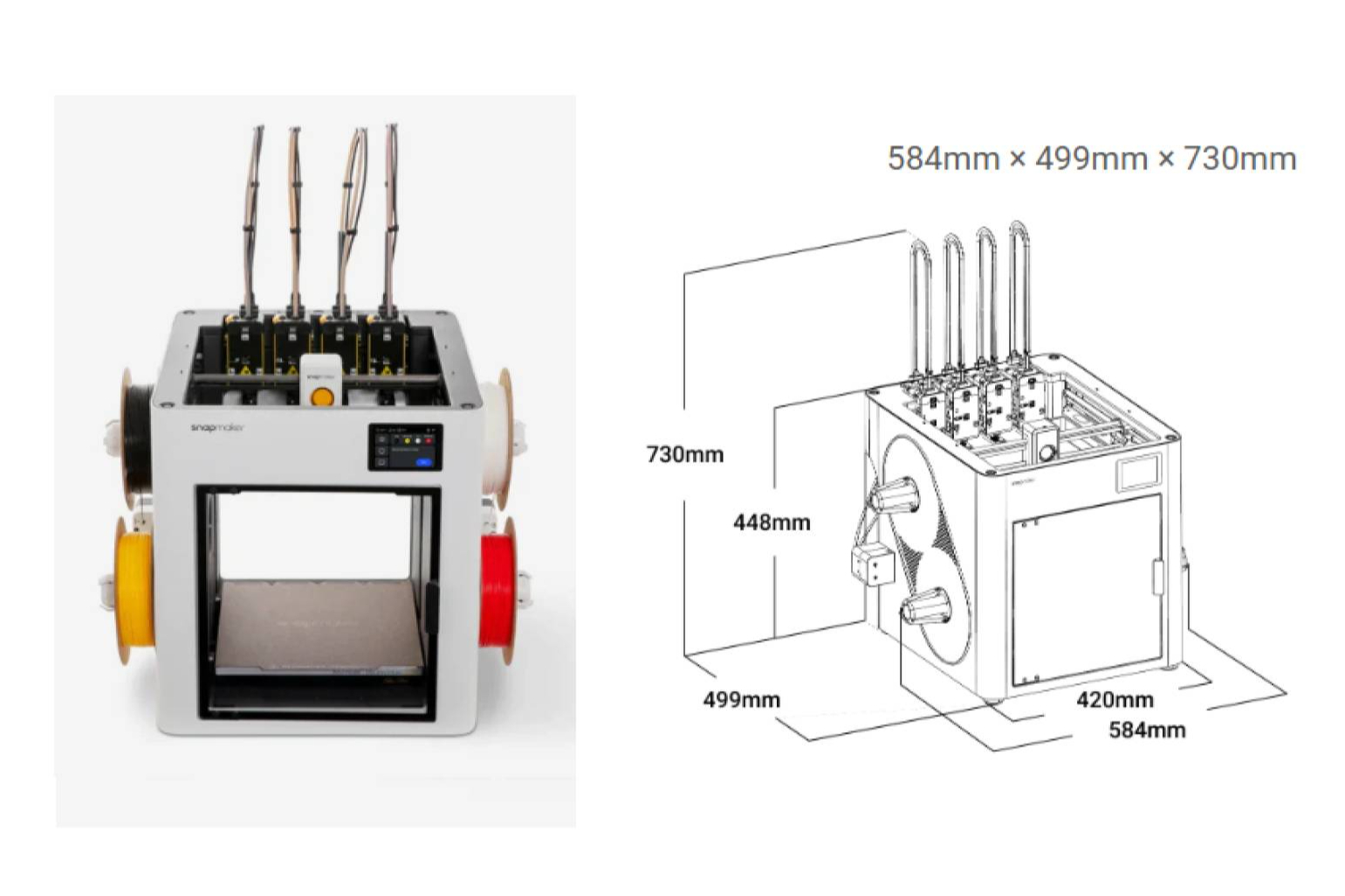 Nueva Snap Maker U1 con 4 extrusores intercambiables en solo 5 segundos