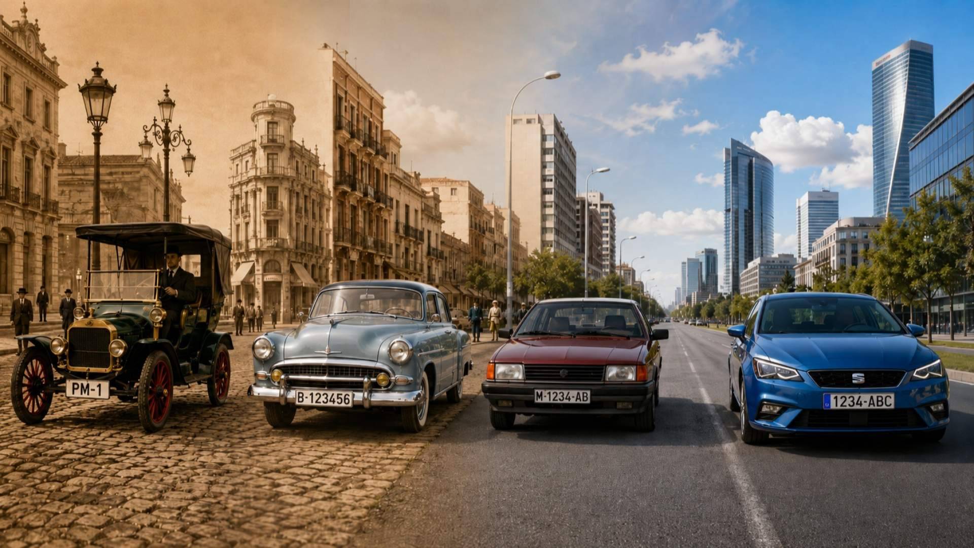 De la PM-1 al sistema europeo actual; la evolución de las matrículas españolas